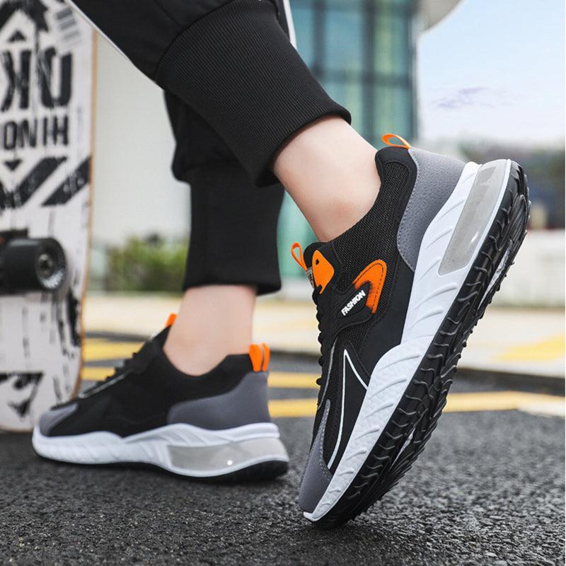 Color-blocked Sneakers Fashion Breathable Lace Up Mesh Sports Shoes For Men Casual Outdoor Running Walking Shoes - AL MONI EXPRESS