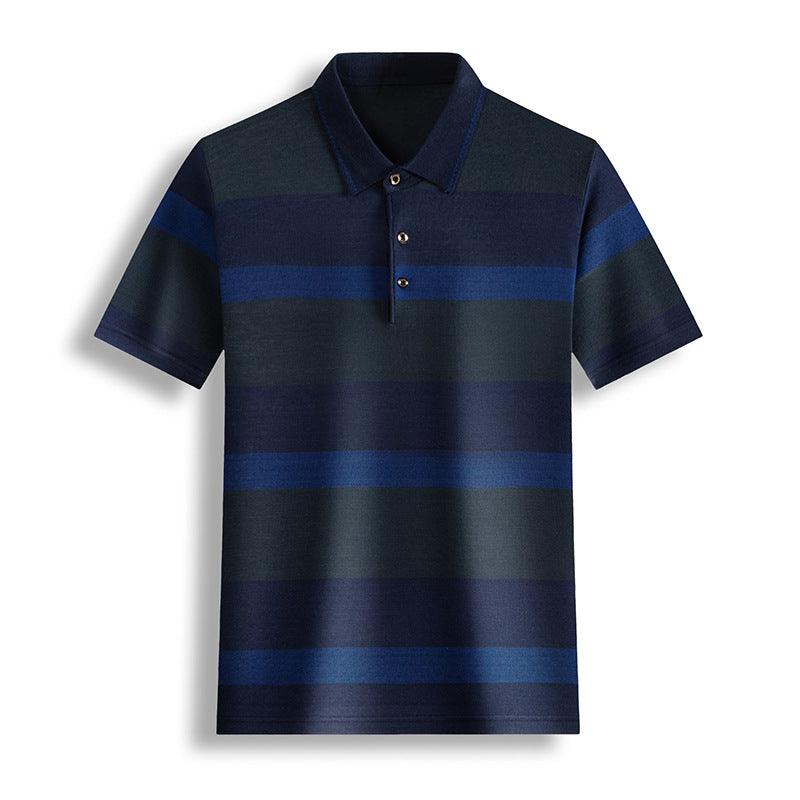 Colorblock Men's Short Sleeved Striped T Shirt - AL MONI EXPRESS