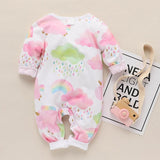 Colorful cloud baby one-piece clothes - Almoni Express