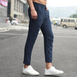 Cotton and linen breathable pants man - Almoni Express