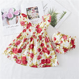 Cotton Baby Ruffled Floral Print Dress - Almoni Express