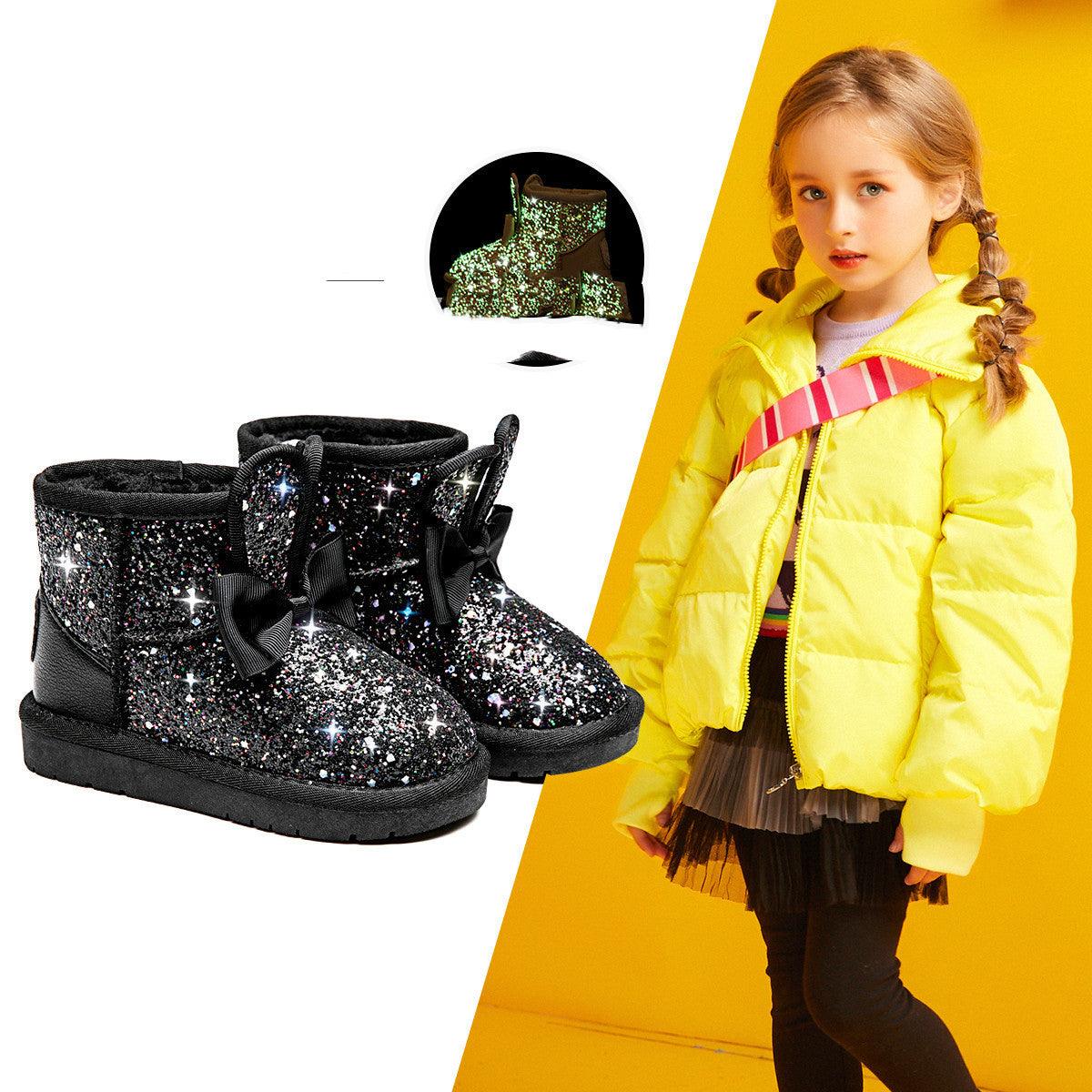 Cotton Boots For Children And Babies Thickened And Velvet - Almoni Express