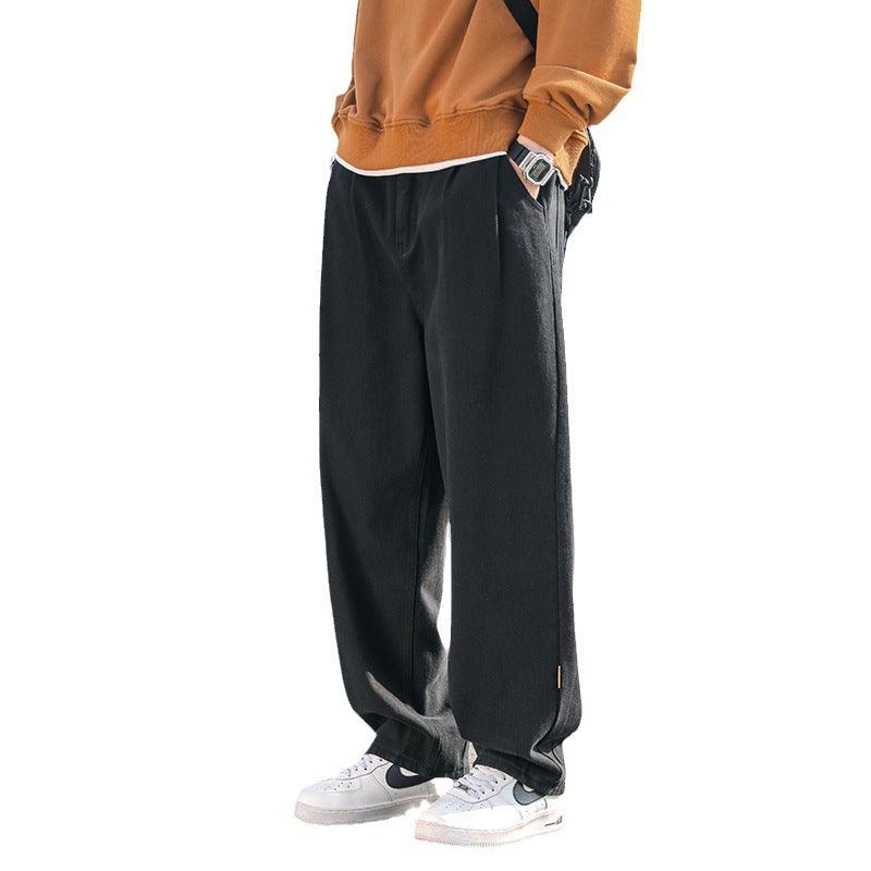 Cotton Pants Men's Casual Straight-leg Pants - Almoni Express