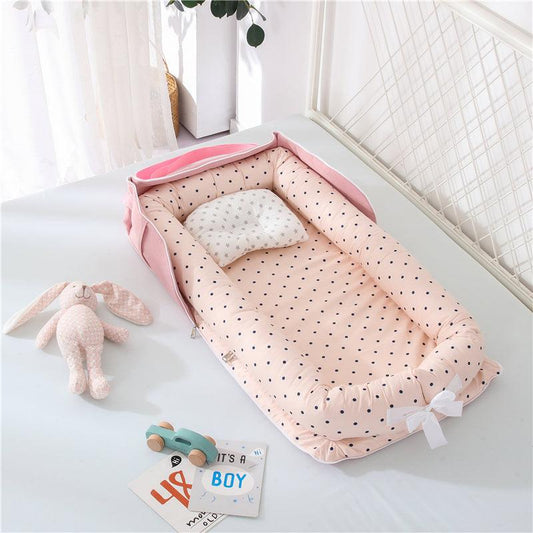 Cotton Portable Baby Crib Newborn Foldable - Almoni Express