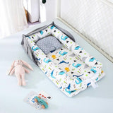 Cotton Portable Foldable Baby Bed - Almoni Express