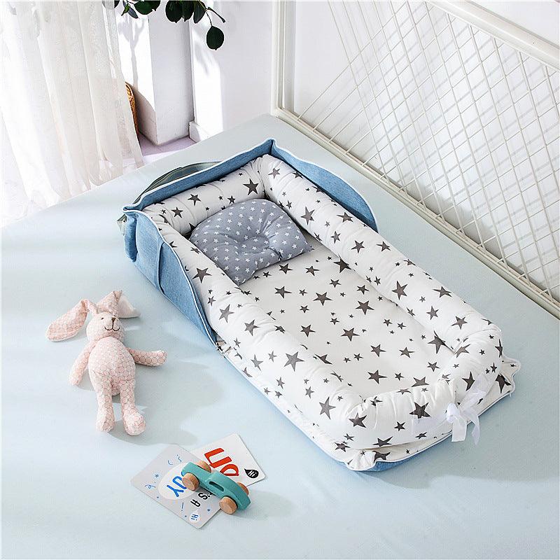 Cotton Portable Foldable Baby Bed - Almoni Express