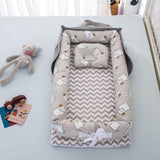 Cotton Portable Foldable Baby Bed - Almoni Express