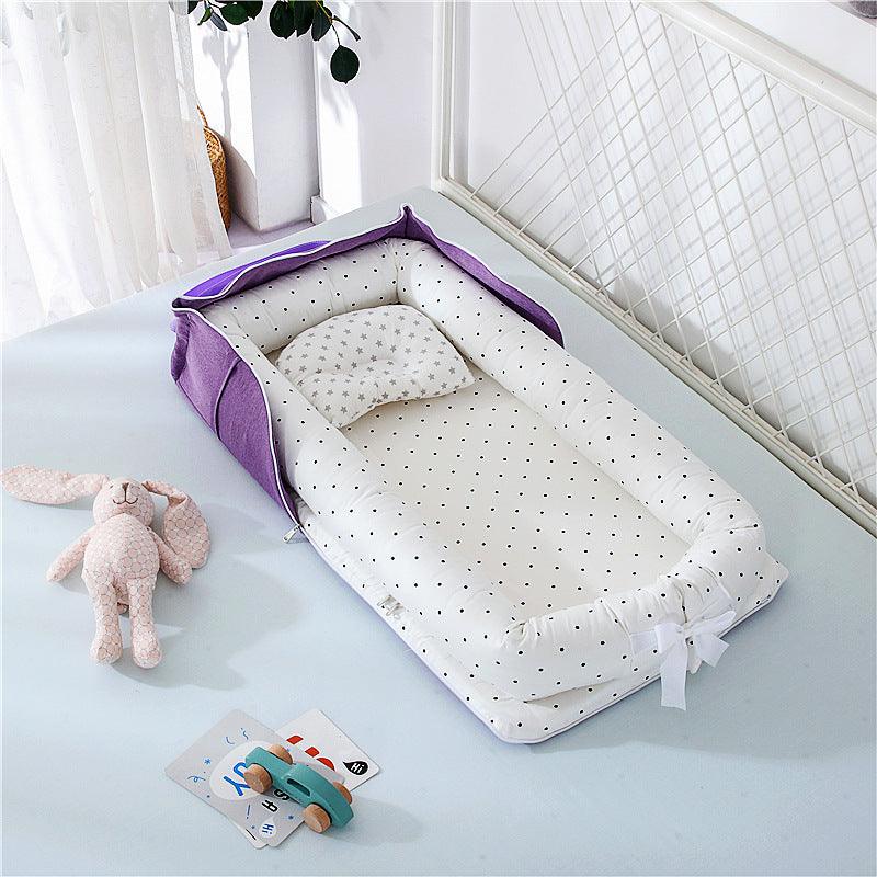 Cotton Portable Foldable Baby Bed - Almoni Express