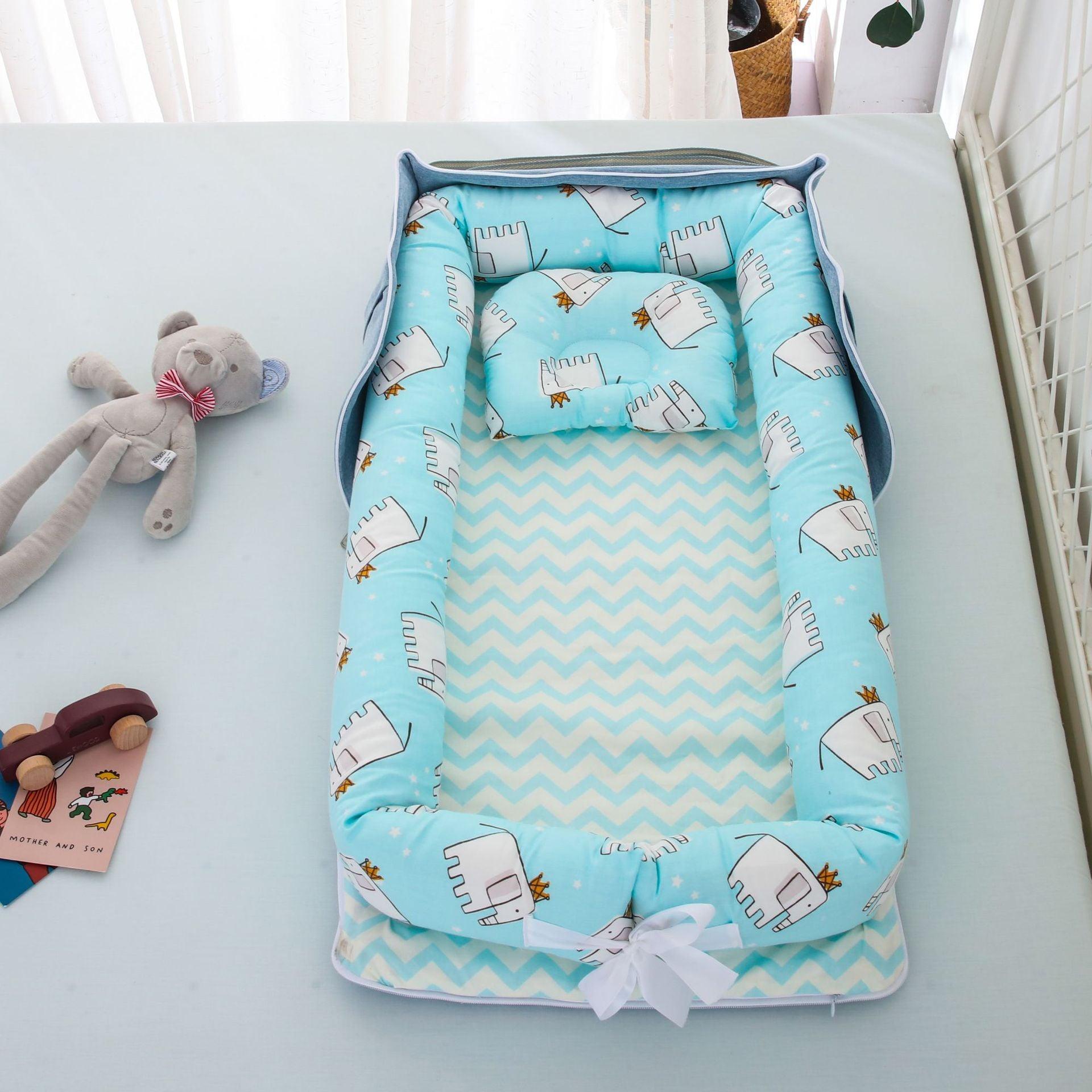 Cotton Portable Foldable Baby Bed - Almoni Express