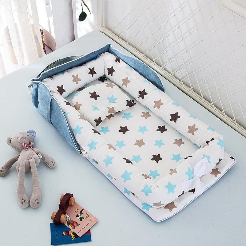 Cotton Portable Foldable Baby Bed - Almoni Express