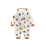 Cotton Printed Baby Hooded Crawling Bodysuit - Almoni Express