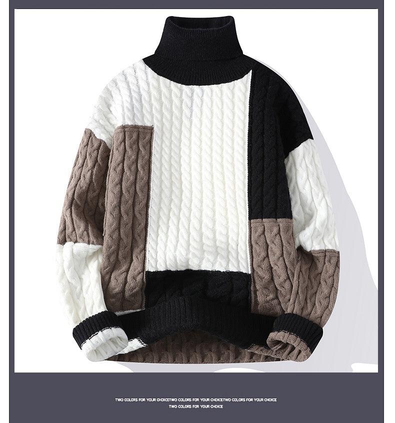 Couple Wear Turtleneck Pullover Thick Sweater Soft Warm Pure Cashmere Simple Bottoming Shirt - Almoni Express