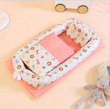 Crib Anti-pressure Newborn Foldable Portable Crib Middle Bed Baby Infant Mattress Bionic Travel Bed - Almoni Express