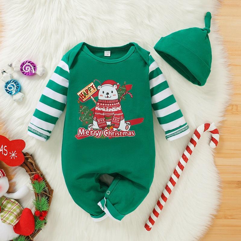 Cross Border Autumn And Winter Christmas Baby Jumpsuit - Almoni Express