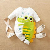 Cross-Border European And American Ins Baby Onesies Spring And Autumn Cotton Baby Cartoon Crawling Clothes Newborn Clothes Baby - Almoni Express