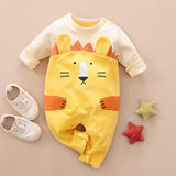 Cross-Border European And American Ins Baby Onesies Spring And Autumn Cotton Baby Cartoon Crawling Clothes Newborn Clothes Baby - Almoni Express