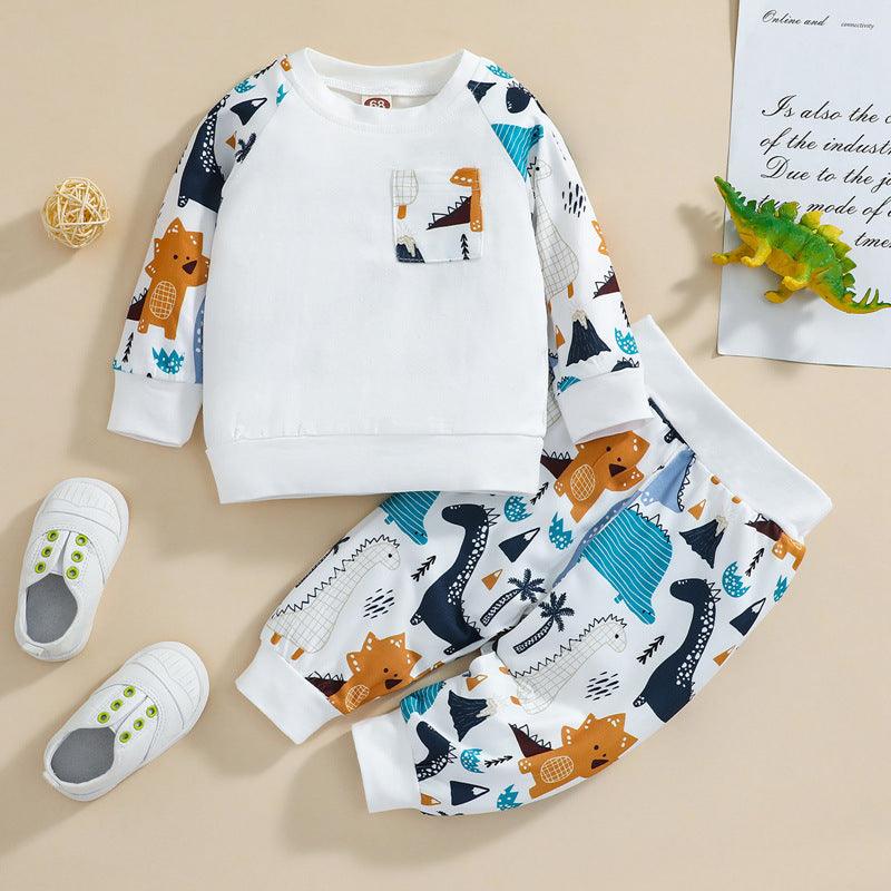 Cute Animal Cartoon Autumn Long-sleeved Suit - Almoni Express