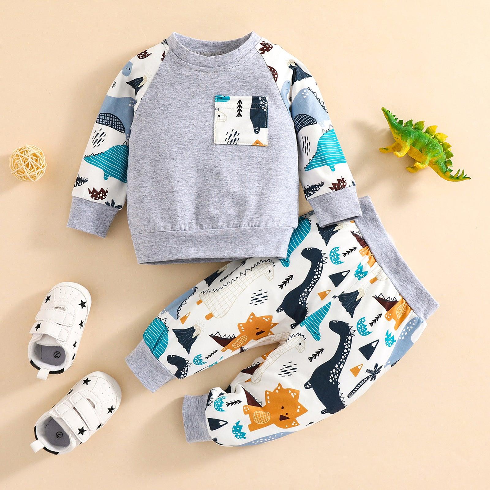 Cute Animal Cartoon Autumn Long-sleeved Suit - Almoni Express