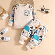 Cute Animal Cartoon Autumn Long-sleeved Suit - Almoni Express