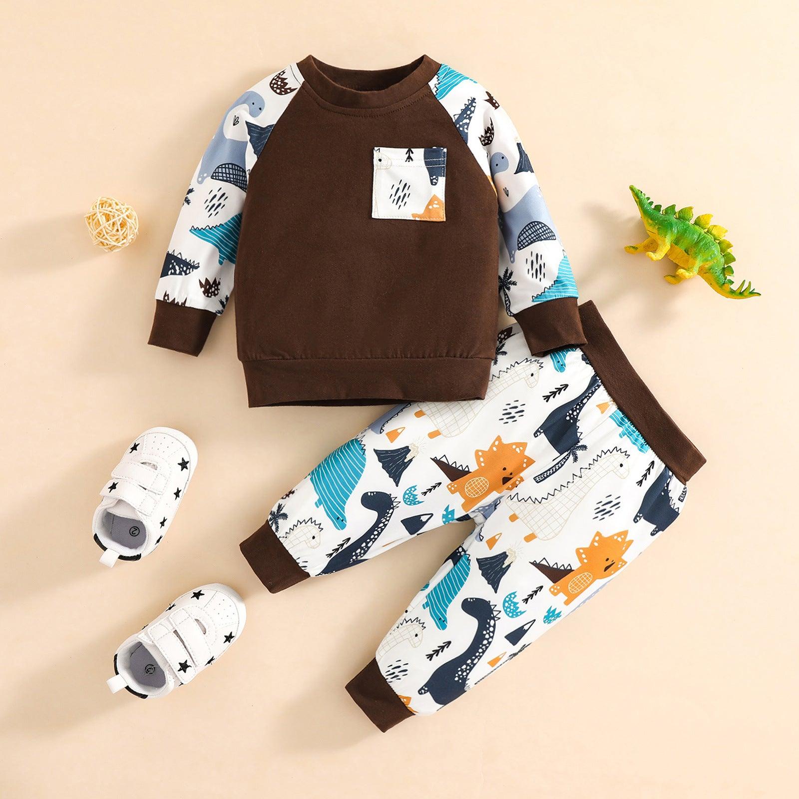 Cute Animal Cartoon Autumn Long-sleeved Suit - Almoni Express