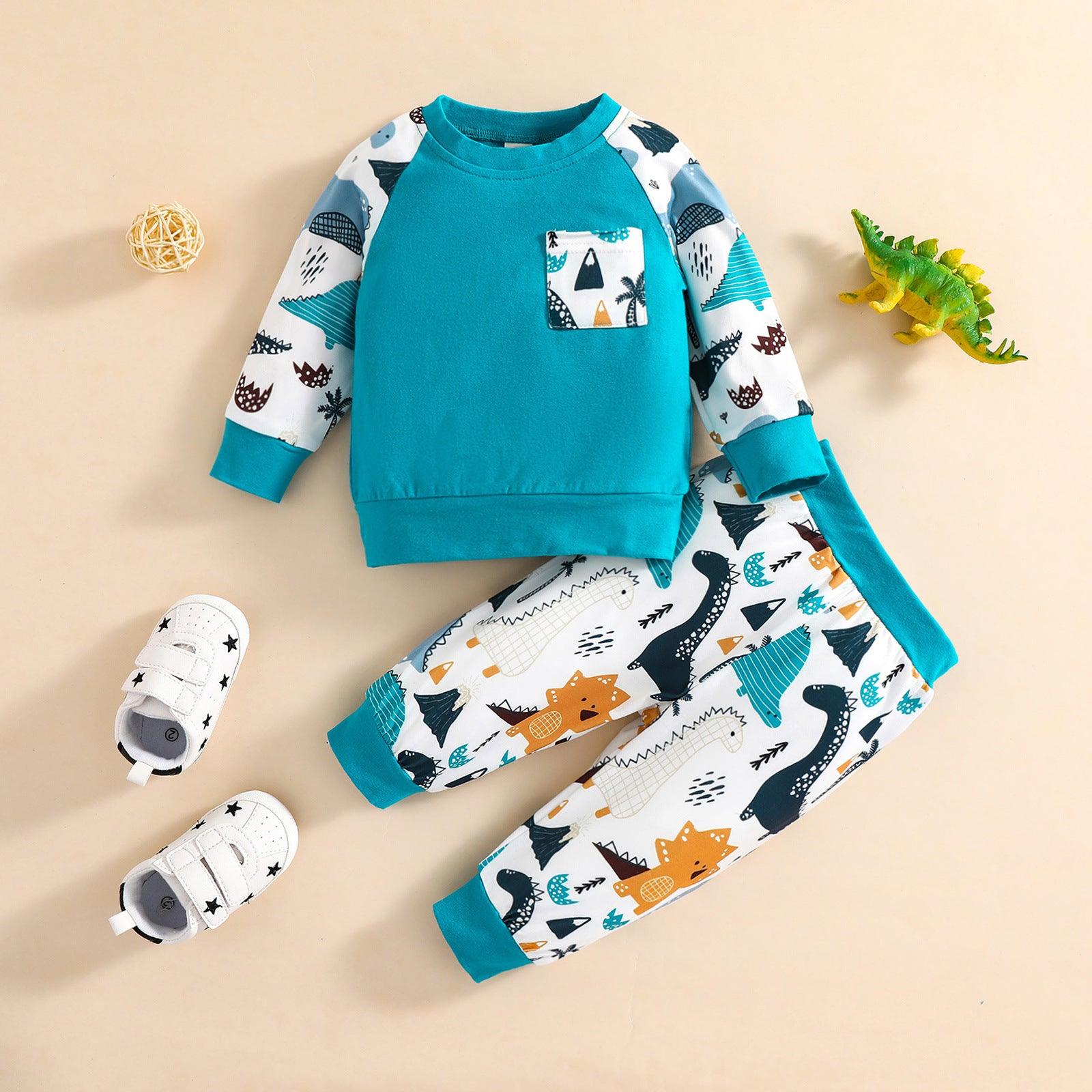 Cute Animal Cartoon Autumn Long-sleeved Suit - Almoni Express