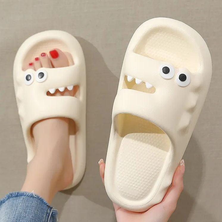 Cute Cartoon Slippers For Women Men Indoor And Outdoor Non-slip Thick Soles Floor Bathroom Slippers Fashion House Shoes - AL MONI EXPRESS