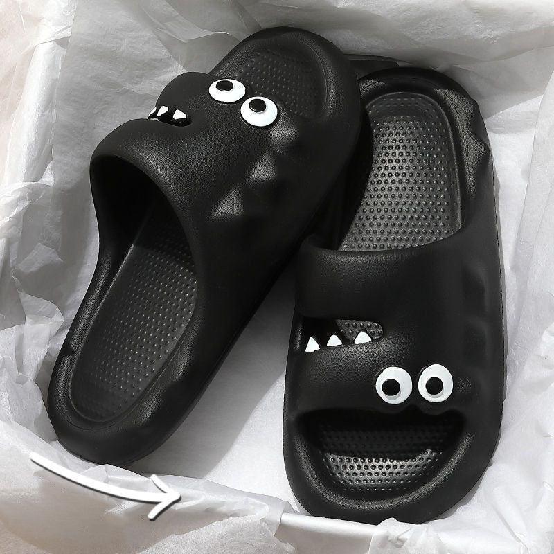 Cute Cartoon Slippers For Women Men Indoor And Outdoor Non-slip Thick Soles Floor Bathroom Slippers Fashion House Shoes - AL MONI EXPRESS