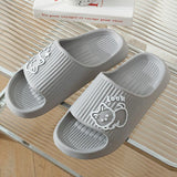 Cute Cat Slippers Summer Women Home Shoes Bath Thick Platform Non-Slip Slides Indoor Outdoor - AL MONI EXPRESS