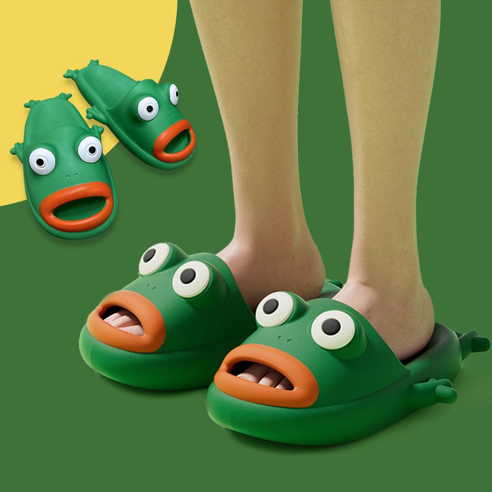 Cute Frog Slippers EVA Soft Home Shoes Bathroom Slippers Summer - AL MONI EXPRESS