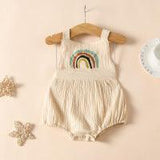 Cute newborn baby rainbow jumpsuit - Almoni Express