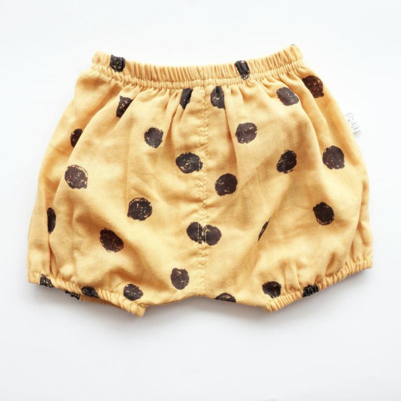 Cute Printed Cotton Gauze Shorts Baby Bloomers - Almoni Express