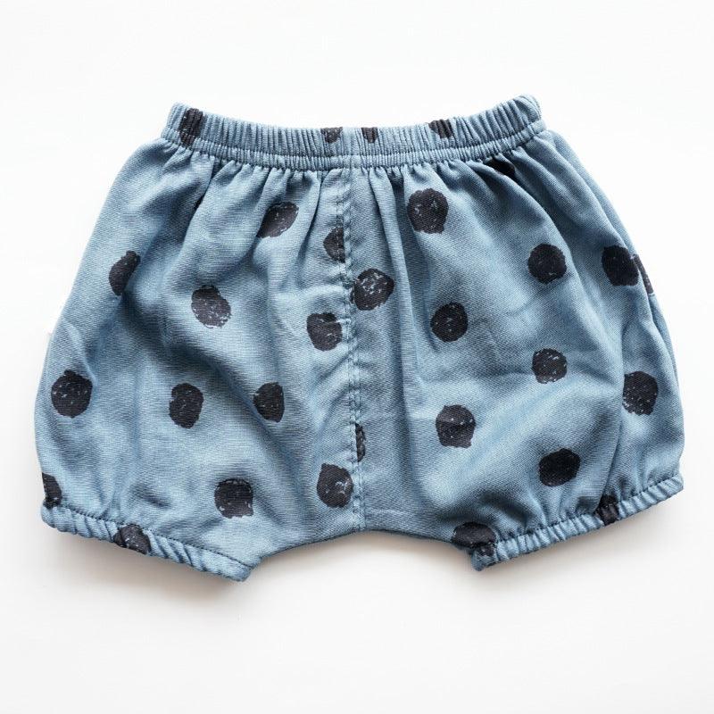 Cute Printed Cotton Gauze Shorts Baby Bloomers - Almoni Express