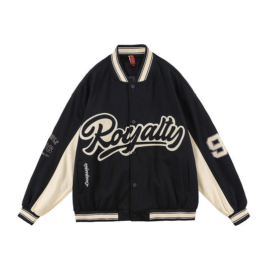 Retro Embroidery Stitching Baseball Uniform