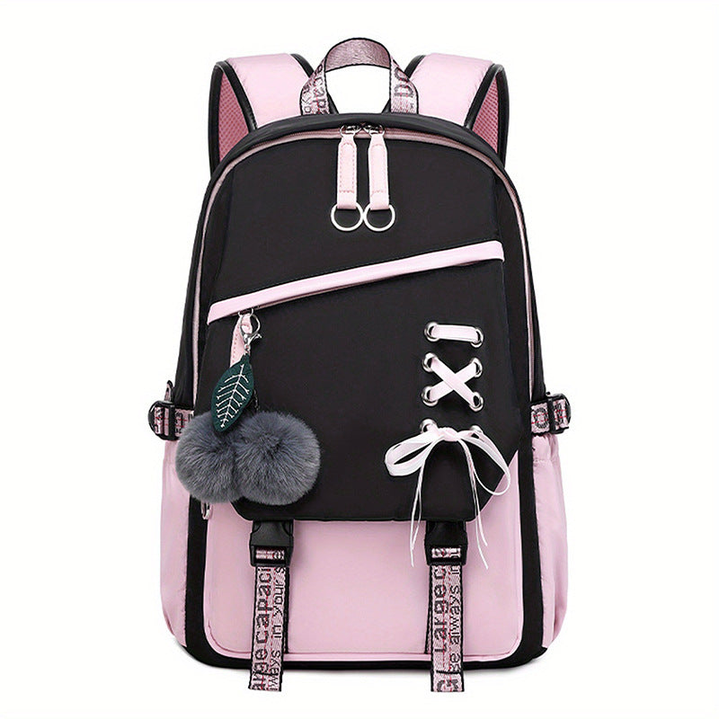 New Bow Women's Backpack Girl Cute Sweet Backpack