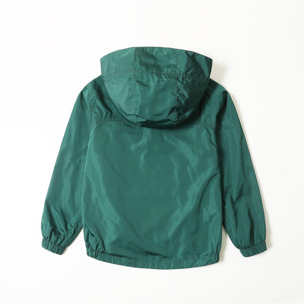 Coat Jacket Autumn New Medium And Big Kids Hood