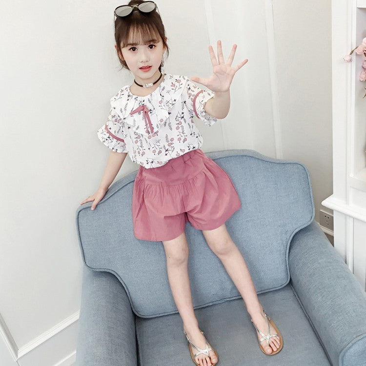 Western Style Children's Two-piece Shorts For Big Kids