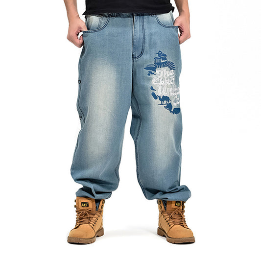 Hip-hop Style Denim Loose Casual Men's Jeans