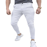 Spring And Autumn Slim Fit Men's Business Casual Pants Long Pants 3D Plaid