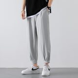 Drawstring Pants Summer Casual Ice Slik Trousers Jogger Hiking Sports Pants Men