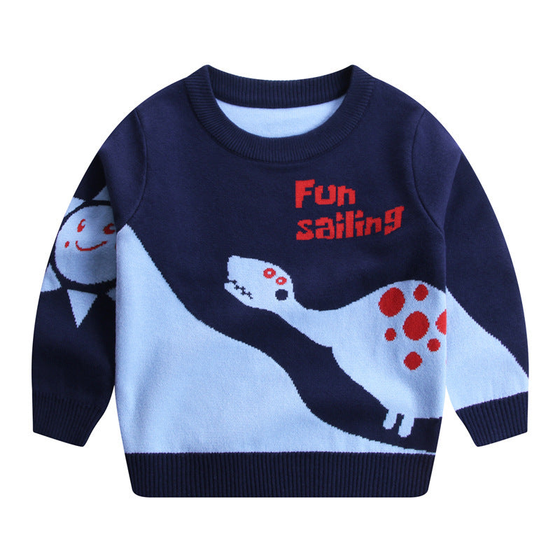 Children's Autumn And Winter New Double-layer Cotton Sweater