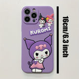 Authorized, Hello Kitty Kuromi 3D Cartoon Soft TPU Phone Case, Cute Kawaii Protective Cover for iPhone 11/12 Mini/13 Pro/14 Pro Max/15 Pro Max/15 Plus, 6.3-inch, Adorable Creature Design, Mobile Accessory