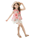 Girls Summer Suit New Children's Clothing Western Style Korean Shorts Short Sleeves