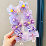 Children's Bow Hair Clip Girls Princess Super Fairy Fabric Flower Clip