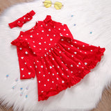 Girls Fashion Hot Red Peach Heart Dress