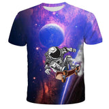 Digital Print Astronaut T-Shirt - Almoni Express