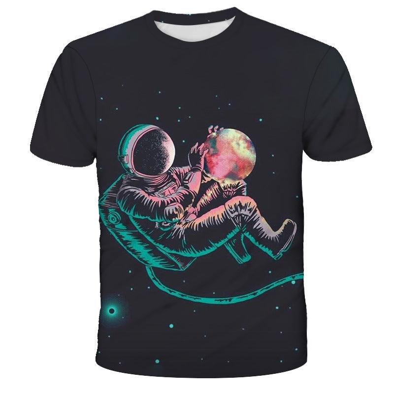 Digital Print Astronaut T-Shirt - Almoni Express