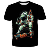 Digital Print Astronaut T-Shirt - Almoni Express