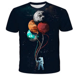 Digital Print Astronaut T-Shirt - Almoni Express