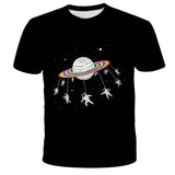 Digital Print Astronaut T-Shirt - Almoni Express