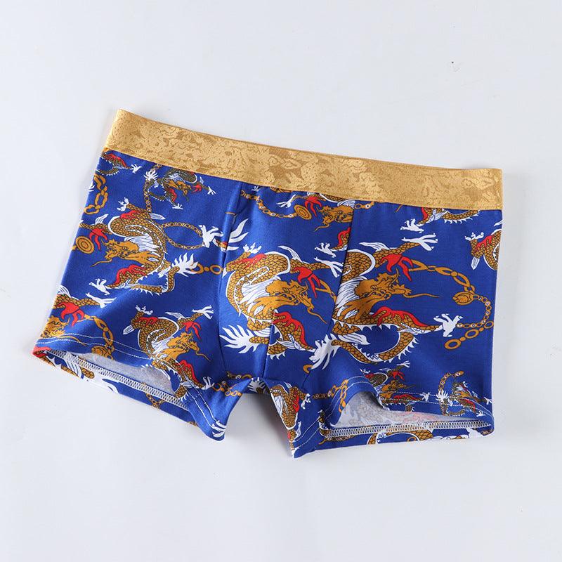 Dragon print boxer shorts - Almoni Express